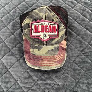 Jason Aldean Mesh Tour Hat Camo Camouflage Adjustable Snap Back